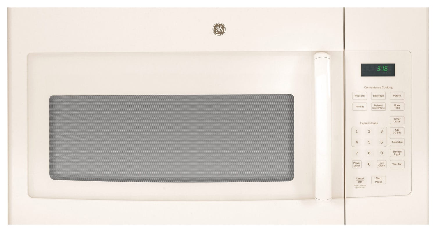 GE - 1.6 Cu. Ft. Over-the-Range Microwave - Bisque - Front_Standard