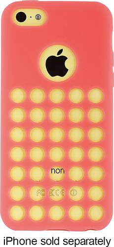 Rocketfish - Perforated Cover for Apple® iPhone® 5c - Pink