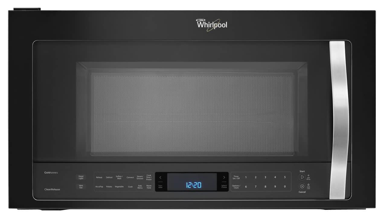 Whirlpool 1 9 Cu Ft Over The Range Microwave Black Ice At Whirlpool 1 9 Cu Ft Over The Range Microwave Black Ice