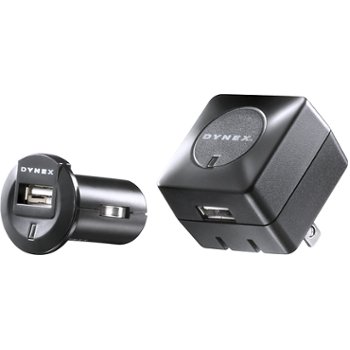 Dynex - Compact Wall & Car Charger Bundle for Apple® iPod® & Most MP3  Players - Black