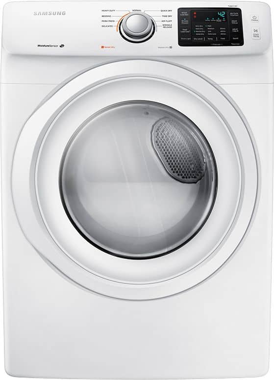 Samsung - 7.5 Cu. Ft. 9-Cycle Electric Dryer - White - Front_Zoom