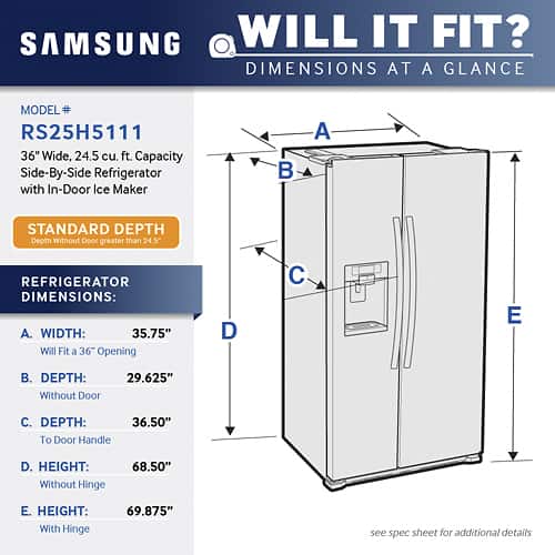 Samsung - 24.5 Cu. Ft. Side-by-Side Refrigerator with Thru-the-Door Ice and Water - Stainless steel - Alt_View_Standard_20