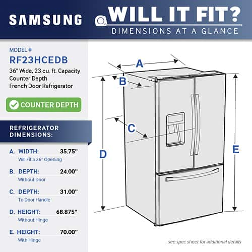 Samsung 22.5 Cu. Ft. French Door CounterDepth Refrigerator