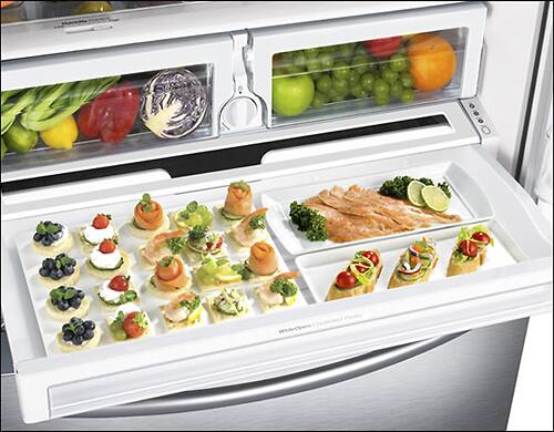 Samsung - 22.5 Cu. Ft. French Door Counter-Depth Refrigerator - Stainless steel - Alt_View_Standard_3