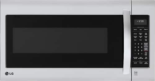 LG - 2.0 Cu. Ft. Over-the-Range Microwave - Stainless steel - Front_Standard