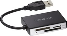 Insignia - USB 2.0 SD/MMC/MS Memory Card Reader - Black