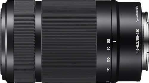 Sony - 55-210mm f/4.5-6.3 Telephoto Lens for Most Sony Alpha E-Mount Cameras - Black