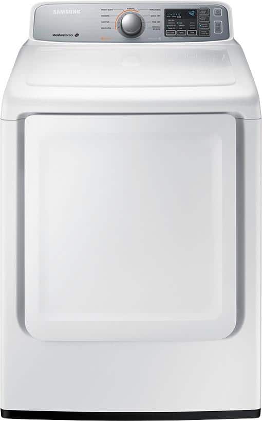 Samsung - 7.4 Cu. Ft. 9-Cycle Gas Dryer - White - Front_Standard