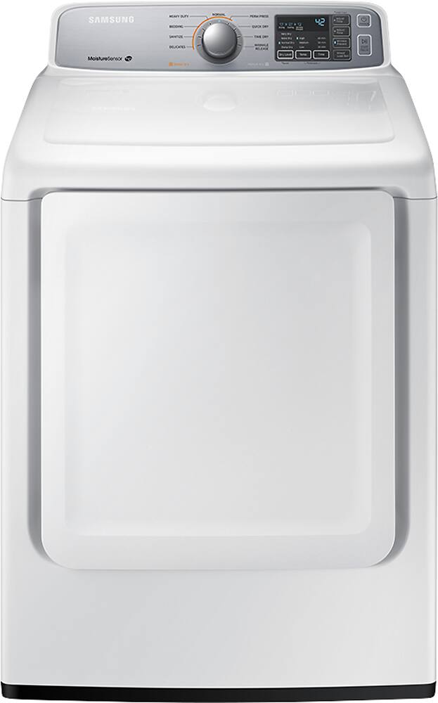 Samsung - 7.4 Cu. Ft. 9-Cycle Gas Dryer - White - Front_Zoom
