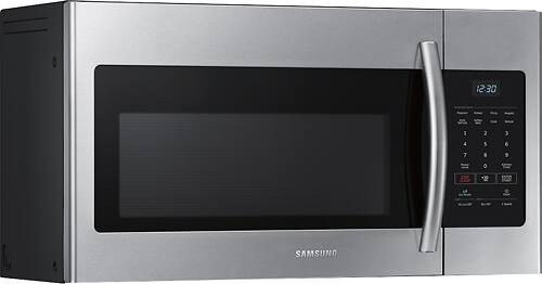 Samsung - 1.6 cu. ft. Over-the-Range Microwave - Fingerprint Resistant Stainless Steel - Angle_Standard