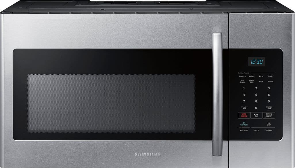 Samsung - 1.6 cu. ft. Over-the-Range Microwave - Fingerprint Resistant Stainless Steel - Front_Zoom