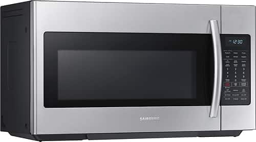 Samsung - 1.8 cu. ft. Over-the-Range Microwave with Sensor Cooking - Fingerprint Resistant Stainless Steel - Angle_Standard