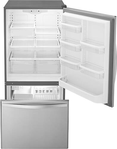Whirlpool - 18.5 Cu. Ft. Bottom-Freezer Refrigerator - Stainless steel