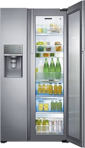 Samsung - 21.5 Cu. Ft. Side-by-Side Counter Depth Refrigerator with Food ShowCase and Thru-the-Door Ice and Water - Fingerprint Resistant Stainless Steel - Alt_View_Standard_11
