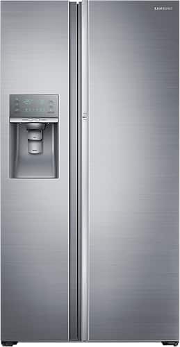 Samsung - 21.5 Cu. Ft. Side-by-Side Counter Depth Refrigerator with Food ShowCase and Thru-the-Door Ice and Water - Fingerprint Resistant Stainless Steel - Alt_View_Standard_1