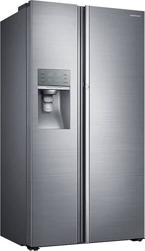 Samsung - 21.5 Cu. Ft. Side-by-Side Counter Depth Refrigerator with Food ShowCase and Thru-the-Door Ice and Water - Fingerprint Resistant Stainless Steel - Alt_View_Standard_2