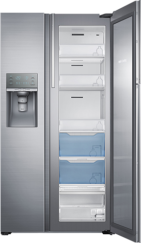 Samsung - 21.5 Cu. Ft. Side-by-Side Counter Depth Refrigerator with
