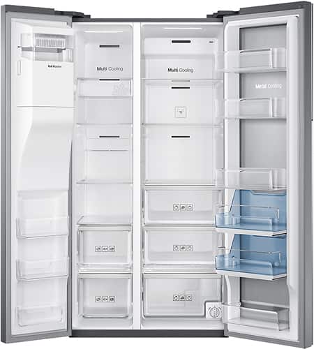 Samsung - 21.5 Cu. Ft. Side-by-Side Counter Depth Refrigerator with Food ShowCase and Thru-the-Door Ice and Water - Fingerprint Resistant Stainless Steel - Alt_View_Standard_4