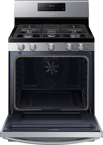 Samsung - 5.8 Cu. Ft. Self-Cleaning Freestanding Gas Convection Range - Stainless steel - Alt_View_Standard_12