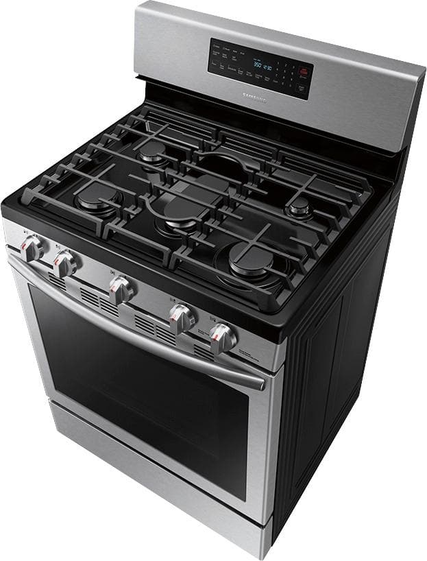 Samsung - 5.8 Cu. Ft. Self-Cleaning Freestanding Gas Convection Range - Stainless steel - Alt_View_Standard_14