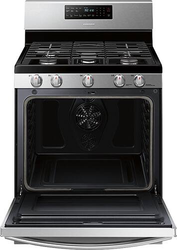 Samsung - 5.8 Cu. Ft. Self-Cleaning Freestanding Gas Convection Range - Stainless steel - Alt_View_Standard_1