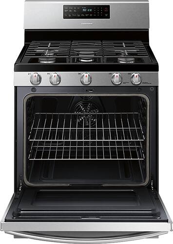 Samsung - 5.8 Cu. Ft. Self-Cleaning Freestanding Gas Convection Range - Stainless steel - Alt_View_Standard_2