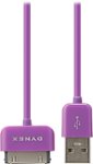 Dynex - Apple MFi Certified 3' Apple® 30-Pin Cable - Orchid