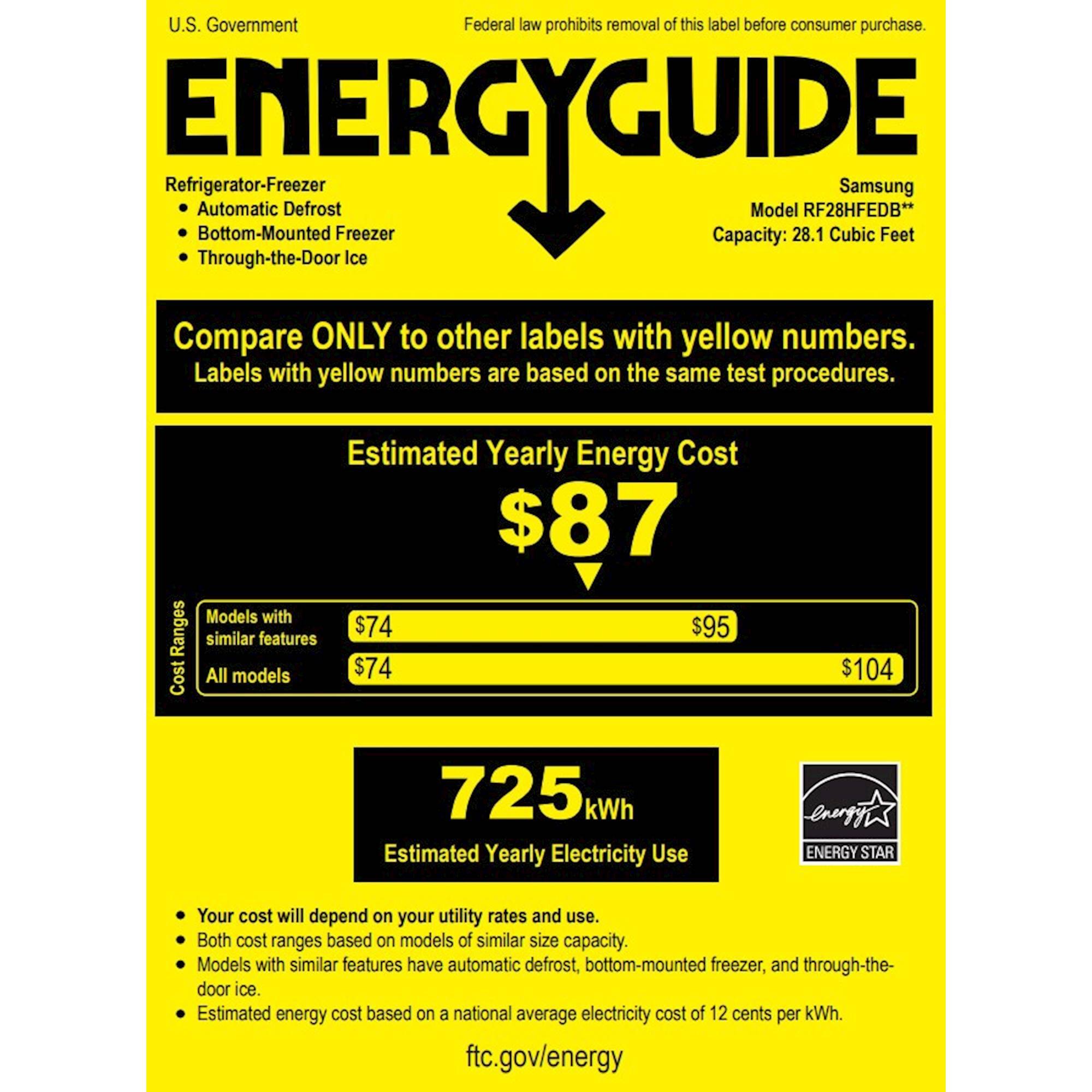 Samsung - 28.1 Cu. Ft. French Door Refrigerator - White - Energy_Guide