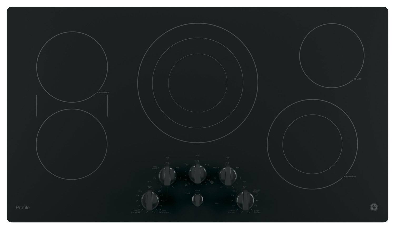 GE Profile Series 36" BuiltIn Electric Cooktop Black at Pacific Sales