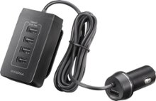Insignia - 5-Port Vehicle Charger - Black