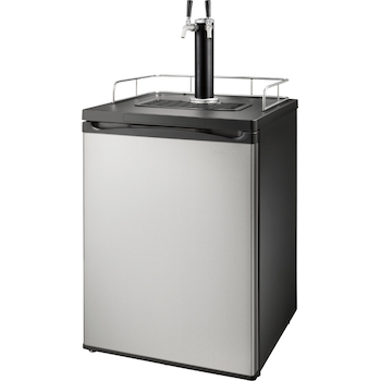 5 6 Cu Ft 2 Tap Beverage Cooler Kegerator Stainless Steel Insignia