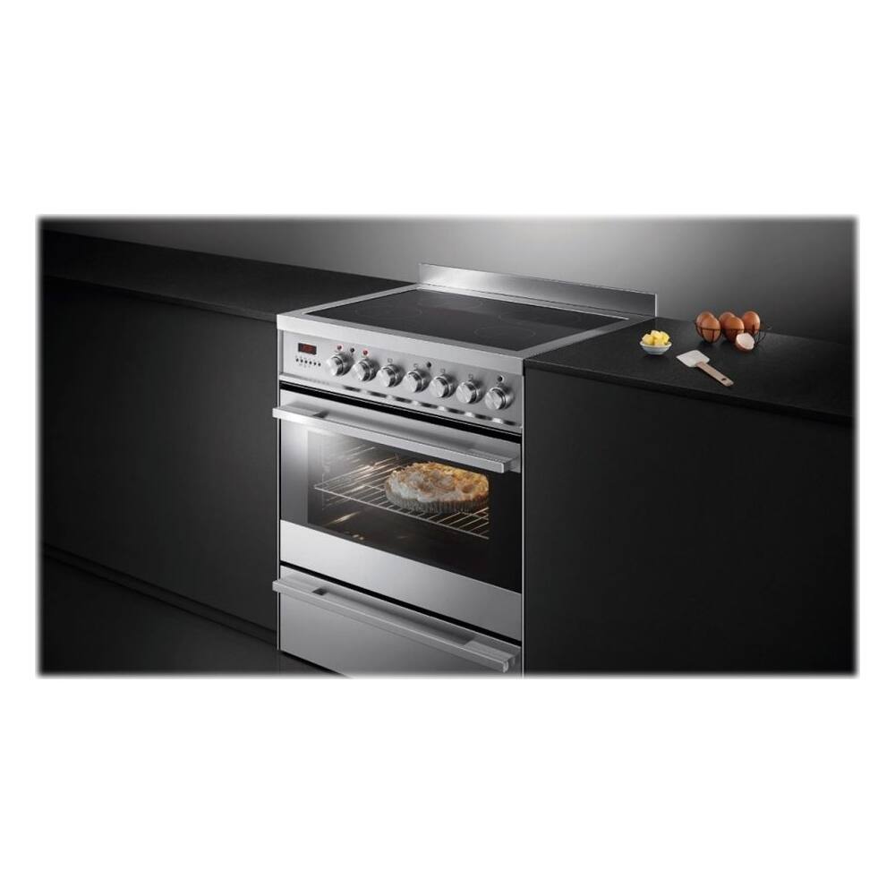 Fisher & Paykel - 3.6 Cu. Ft. Self-Cleaning Freestanding Electric Induction Convection Range - Stainless steel/black glass - Alt_View_Standard_11