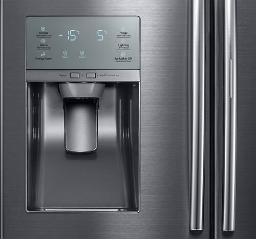 Samsung - 27.8 Cu. Ft. 4-Door French Door Refrigerator with Food ShowCase and Thru-the-Door Ice and Water - Fingerprint Resistant Black Stainless Steel - Alt_View_Standard_4