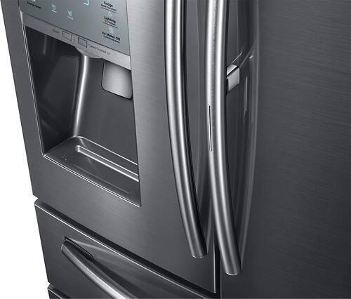 Samsung - 27.8 Cu. Ft. 4-Door French Door Refrigerator with Food ShowCase and Thru-the-Door Ice and Water - Fingerprint Resistant Black Stainless Steel - Alt_View_Standard_5