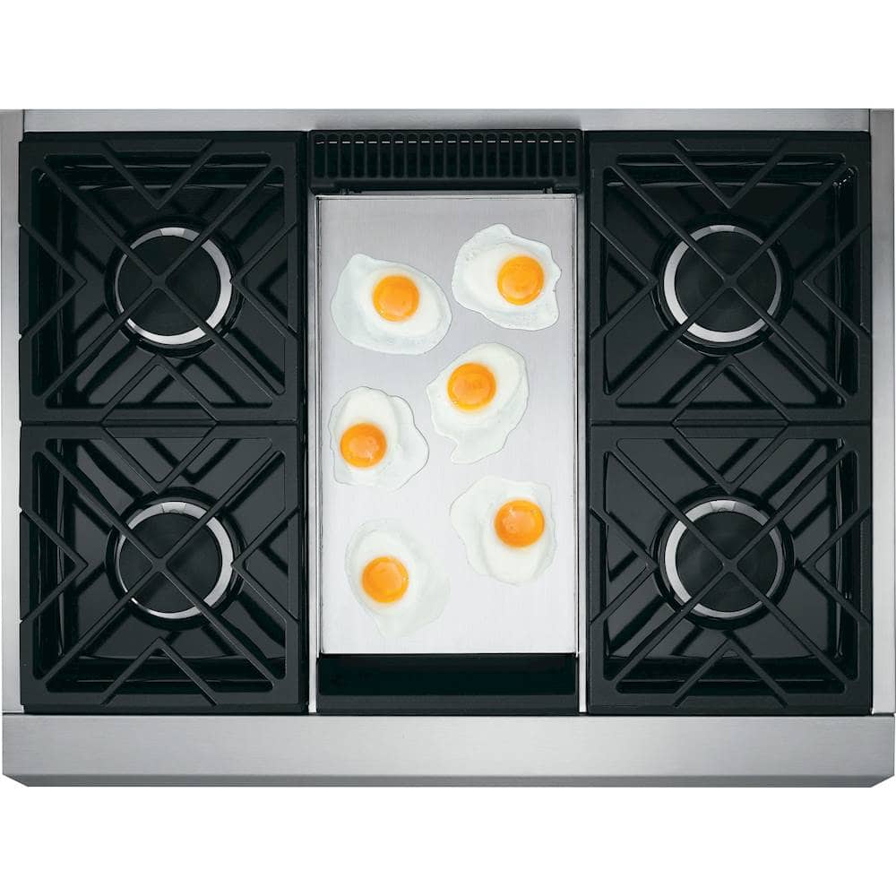 Monogram - 6.5 Cu. Ft. Self-Cleaning Freestanding Gas Convection Range - Stainless steel - Alt_View_Standard_11