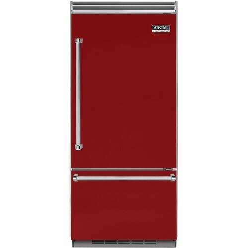 Viking - Professional 5 Series Quiet Cool 20.4 Cu. Ft. Bottom-Freezer Built-In Refrigerator - Apple red - Front_Standard