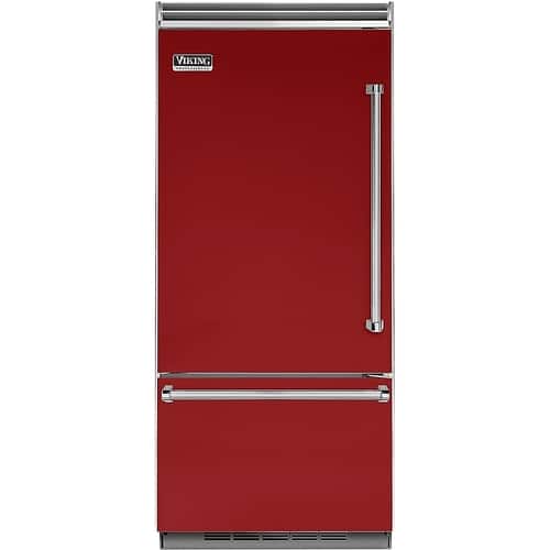 Viking - Professional 5 Series Quiet Cool 20.4 Cu. Ft. Bottom-Freezer Built-In Refrigerator - Apple red - Front_Standard