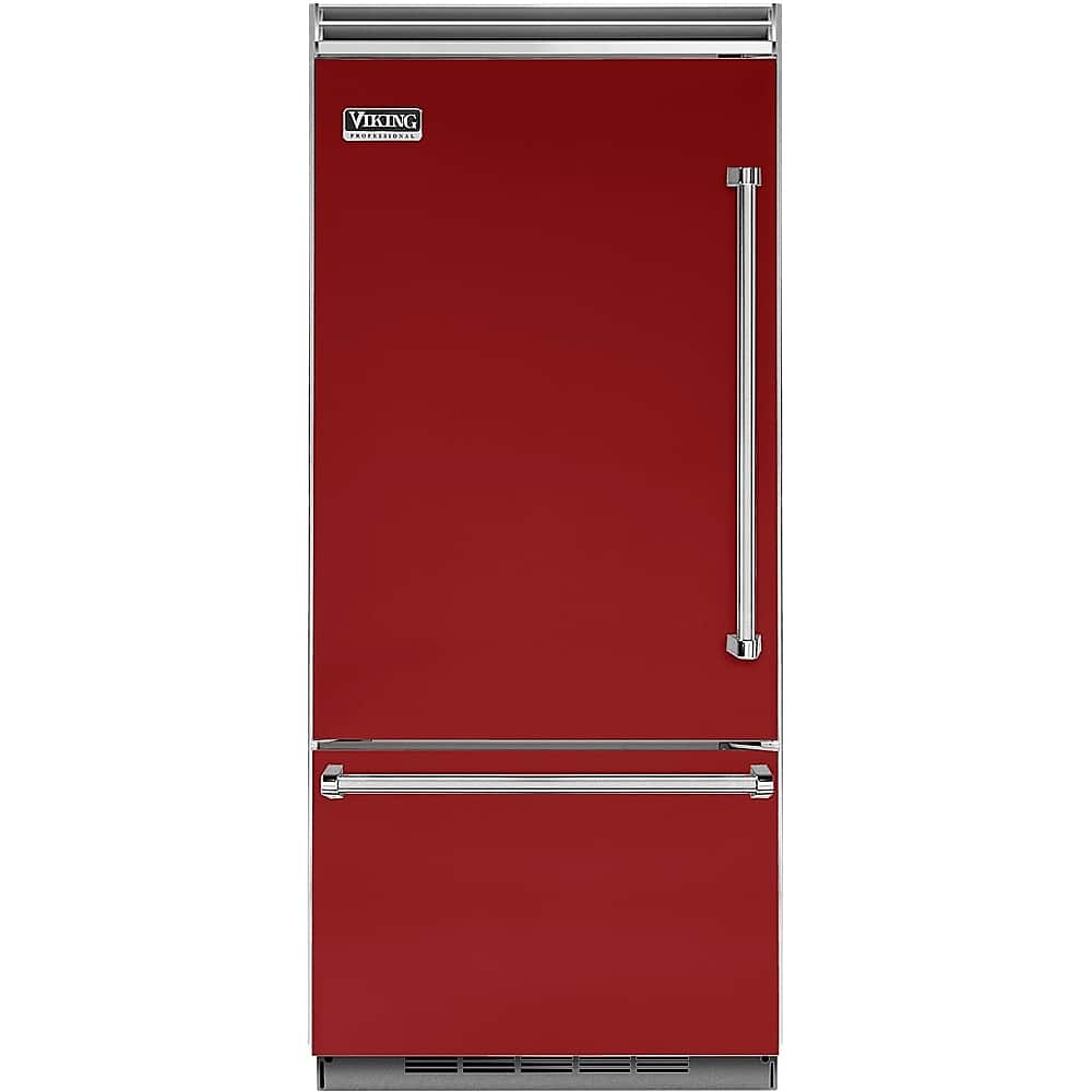 Viking - Professional 5 Series Quiet Cool 20.4 Cu. Ft. Bottom-Freezer Built-In Refrigerator - Apple red - Front_Zoom