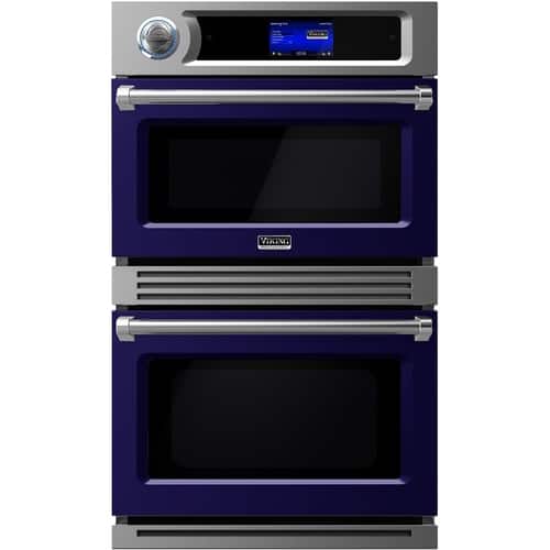 Viking - Professional 30.1" Built-In Double Electric Convection Wall Oven - Cobalt blue - Front_Standard