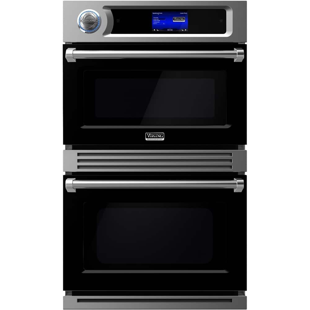 Viking - Professional 30.1" Built-In Double Electric Convection Wall Oven - Black - Front_Zoom