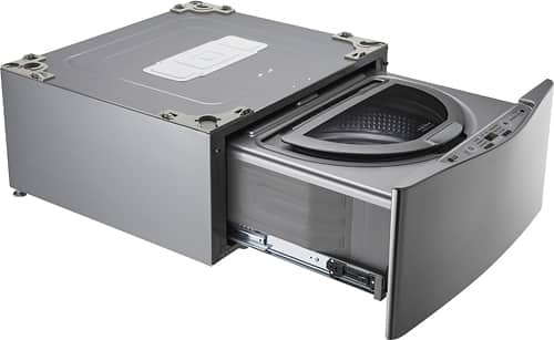 LG - SideKick 1.0 Cu. Ft. 6-Cycle High-Efficiency Pedestal Washer - Graphite Steel - Angle_Standard