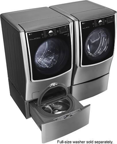 LG - SideKick 1.0 Cu. Ft. 6-Cycle High-Efficiency Pedestal Washer - Graphite Steel - Alt_View_Standard_11