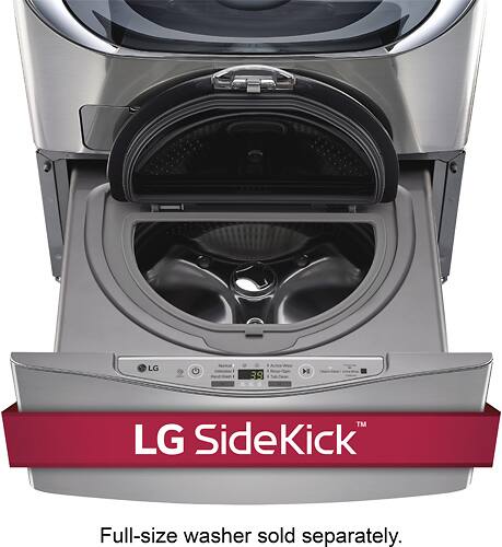 LG - SideKick 1.0 Cu. Ft. 6-Cycle High-Efficiency Pedestal Washer - Graphite Steel - Alt_View_Standard_16