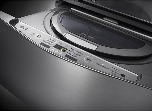 LG - SideKick 1.0 Cu. Ft. 6-Cycle High-Efficiency Pedestal Washer - Graphite Steel - Alt_View_Standard_1