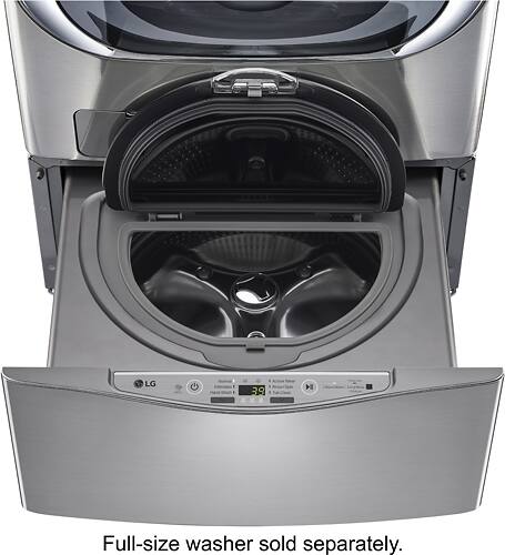 LG - SideKick 1.0 Cu. Ft. 6-Cycle High-Efficiency Pedestal Washer - Graphite Steel - Alt_View_Standard_4