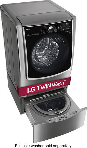 LG - SideKick 1.0 Cu. Ft. 6-Cycle High-Efficiency Pedestal Washer - Graphite Steel - Alt_View_Standard_6