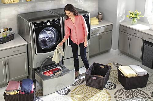 LG - SideKick 1.0 Cu. Ft. 6-Cycle Pedestal Washer - Graphite Steel - Alt_View_Standard_14