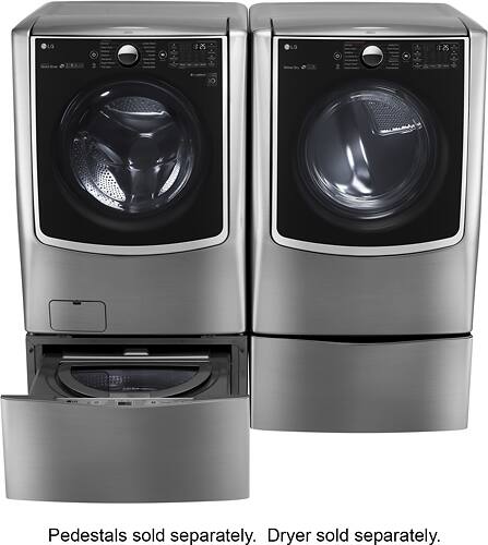 LG - 5.2 Cu. Ft. 14-Cycle Front-Loading Smart Wi-Fi Washer with TurboWash and Steam - Graphite Steel - Alt_View_Standard_16