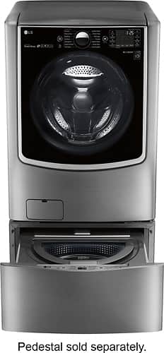 LG - 5.2 Cu. Ft. 14-Cycle Front-Loading Smart Wi-Fi Washer with TurboWash and Steam - Graphite Steel - Alt_View_Standard_19