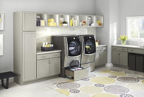 LG - 5.2 Cu. Ft. 14-Cycle Front-Loading Smart Wi-Fi Washer with TurboWash and Steam - Graphite Steel - Alt_View_Standard_20